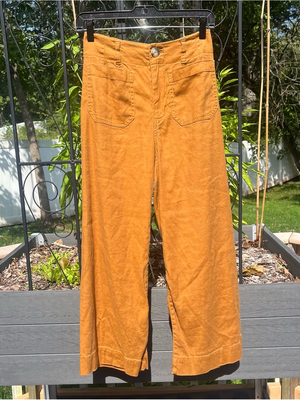Maeve Anthropologie The Colette High Waisted Wide Leg Cropped Pants Size 25P